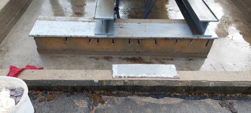 Ansicht verrosteter Bewährungsstahl